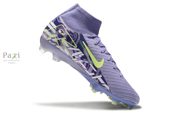 Футбольные бутсы Nike Air Zoom Mercurial Superfly X FG фиолетовые с носком F-716 фото