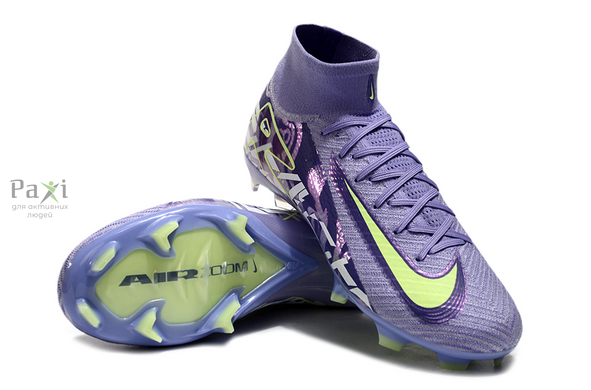Футбольные бутсы Nike Air Zoom Mercurial Superfly X FG фиолетовые с носком F-716 фото