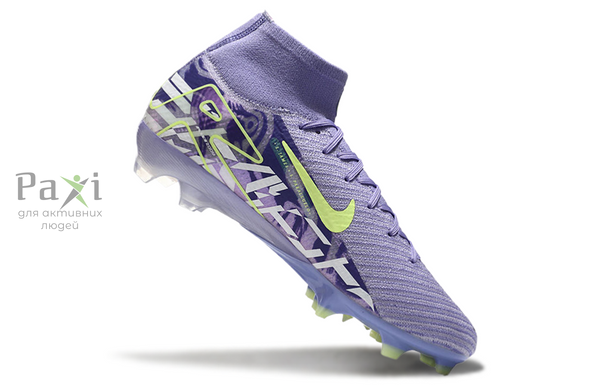 Футбольні бутси Nike Air Zoom Mercurial Superfly X FG фіолетові з коміром p.44 F-716 фото