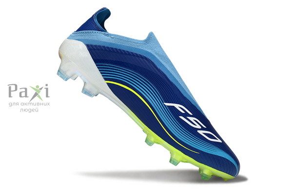 Футбольні бутси без шнурків Messi x Adidas F50 Laceless сині 587 фото