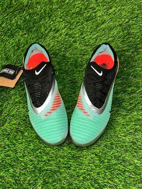 Футбольні копи Nike Phantom 6 Low Elite FG Firm Ground чорно-бірюзові р. 39 1511 фото
