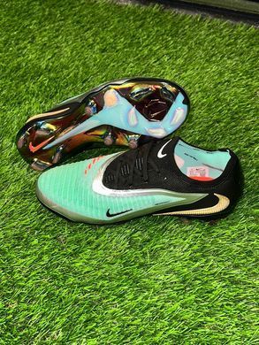 Футбольні копи Nike Phantom 6 Low Elite FG Firm Ground чорно-бірюзові р. 39 1511 фото