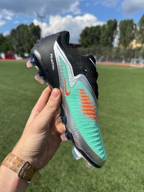 Футбольні копи Nike Phantom 6 Low Elite FG Firm Ground чорно-бірюзові р. 39 1511 фото
