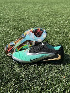 Футбольні копи Nike Phantom 6 Low Elite FG Firm Ground чорно-бірюзові р. 39 1511 фото