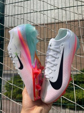 Футбольные Копы Nike Air Zoom Mercurial Vapor XVI FG бело-розовые FB-9886 фото