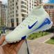 Сороконожки детские белые Nike Mercurial X подростковые футбольные с носком 112 фото 2