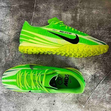 Сороконожки футбольные Nike Air Zoom Vapor XV TF салатовые FO-850 фото