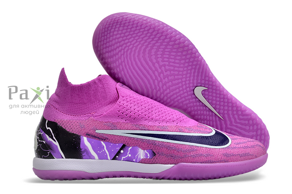 Футзалки Nike Phantom GX IC бампи рожеві з носком для футболу - розмір 39 FO-862 фото