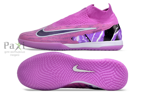 Футзалки Nike Phantom GX IC бампи рожеві з носком для футболу - розмір 39 FO-862 фото