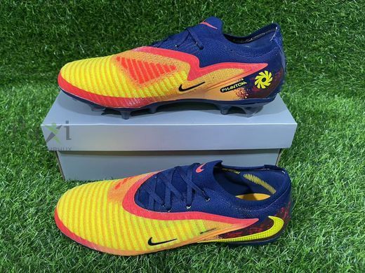 Дитячі бутси Nike Phantom 6 Elite FG синій жовтий для гри на траві 1526/546 фото