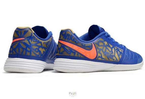 Футзальні бутси Nike Lunar Gato IC синьо-помаранчеві 1594 фото