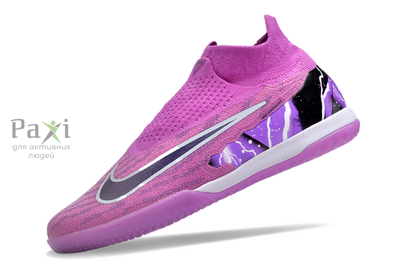 Футзалки Nike Phantom GX IC бампи рожеві з носком для футболу - розмір 43 FO-862 фото