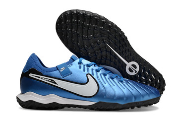 Детские синие сороконожки Nike Tiempo Legend 10 TF футбольная обувь для подростков 739 фото