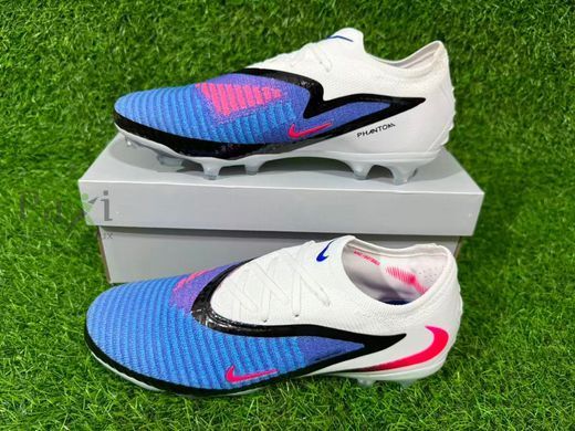 Дитячі Бутси Nike Phantom GX 6 FG для гри на твердому полі біло-синій FO-562 фото