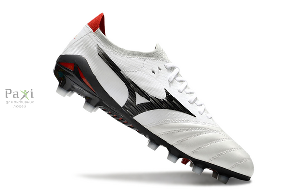 Бутсы Mizuno Morelia Neo III для игры в натуральном поле бело-черные FO-2067 фото
