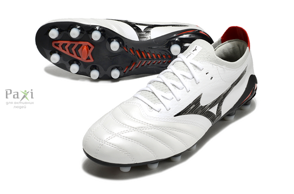 Бутсы Mizuno Morelia Neo III для игры в натуральном поле бело-черные FO-2067 фото