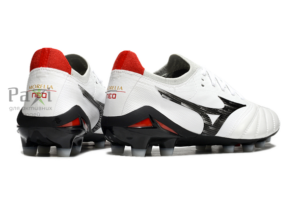 Бутси Mizuno Morelia Neo III для гри натуральному полі біло-чорні FO-2067 фото