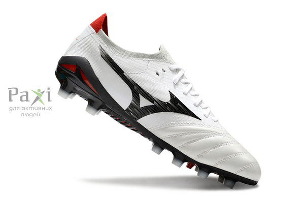 Бутси Mizuno Morelia Neo III для гри натуральному полі біло-чорні FO-2067 фото