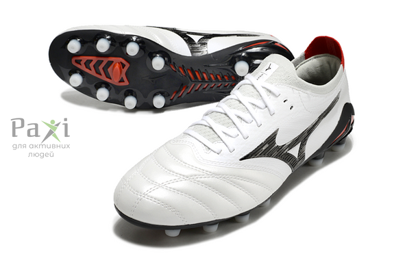Бутси Mizuno Morelia Neo III для гри натуральному полі біло-чорні FO-2067 фото