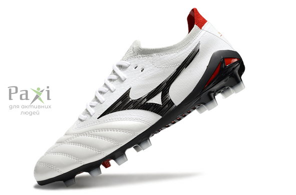 Бутси Mizuno Morelia Neo III для гри натуральному полі біло-чорні FO-2067 фото