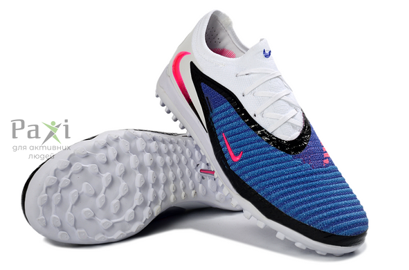 Сороконожки Nike Phantom TF FO591 бело-голубые 40 для искусственного поля 591 фото