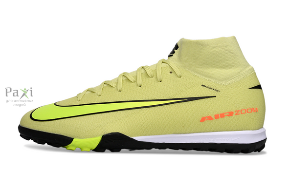 Сороконожки футбольные для детей Nike Air Zoom Superfly IX TF желтые 553 фото
