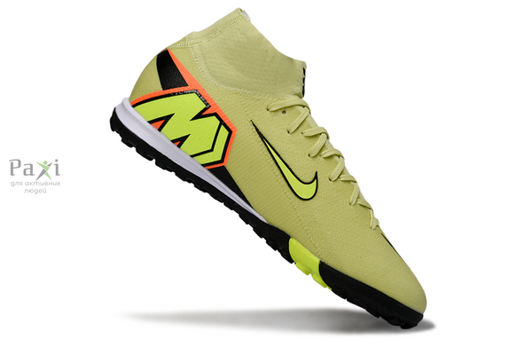 Сороконожки футбольные для детей Nike Air Zoom Superfly IX TF желтые 553 фото