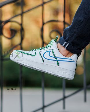 Мужские кроссовки в стиле Nike Air Force 1 Low Worldwide White 1244 фото