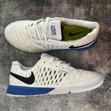 Білі бампи Nike Lunar Gato II IC футбольне взуття для залу - розмір 39 F-141 фото