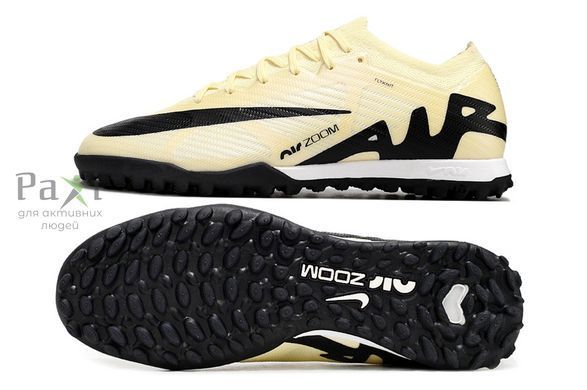 Дитячі футбольні сороконіжки Nike Air Zoom Vapor XV TF підліткові бежеві Арт.832 p.35 832 фото
