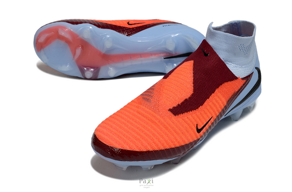 Дитячі бутси без шнурків Nike Phantom 6 High FG помаранчеві 547 фото