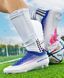 Дитячі Футбольні бутси Tezaz Soft Ground (SG) біло-сині для натурального газону FO-2162 фото 8