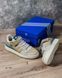 Кроссовки в стиле Adidas Forum 84 Low Beige/Blue Бежево-синие 1398 фото 8