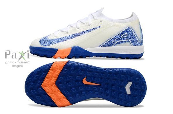 Дитячі футбольні сороконіжки Nike Air Zoom Mercurial Vapor 16 Elite TF White Арт.1450 p.30 1450 фото