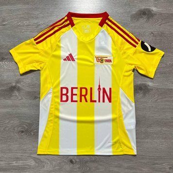 Игровая футболка Унион Берлин футболка бело-желтая/выезд 2024-25 S FBL-317_S фото