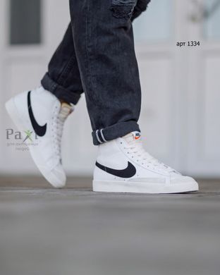 Кроссовки в стиле Nike Blazer Mid 77 Vintage White Белые KZ-1334 фото