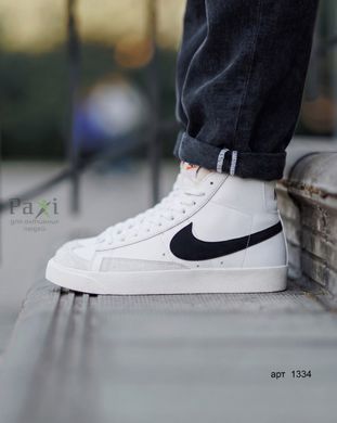 Кроссовки в стиле Nike Blazer Mid 77 Vintage White Белые KZ-1334 фото