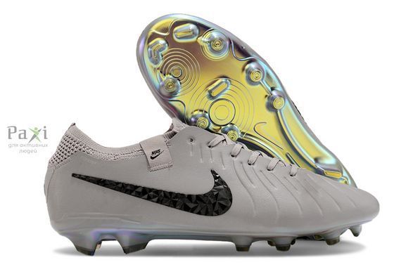 Бутсы футбольные Nike Tiempo Legend 10 FG Grey FO-705 фото