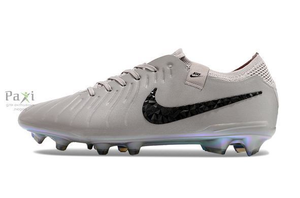 Бутсы футбольные Nike Tiempo Legend 10 FG Grey FO-705 фото