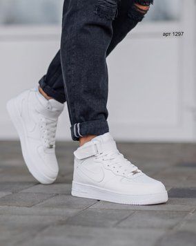 Підліткові білі високі кросівки у стилі Nike Air Force 1 High 1297 фото