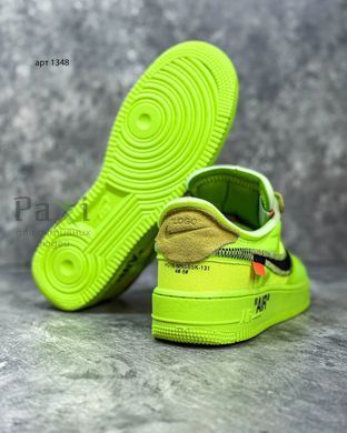 Мужские кроссовки Nike Air Force x Off-White Green Салатовые 248RCX1310 фото
