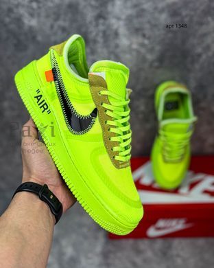 Мужские кроссовки Nike Air Force x Off-White Green Салатовые 248RCX1310 фото