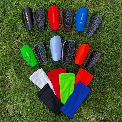 Футбольні щитки + фіксатори Sports Pro чорний S-L FBL-0420 фото